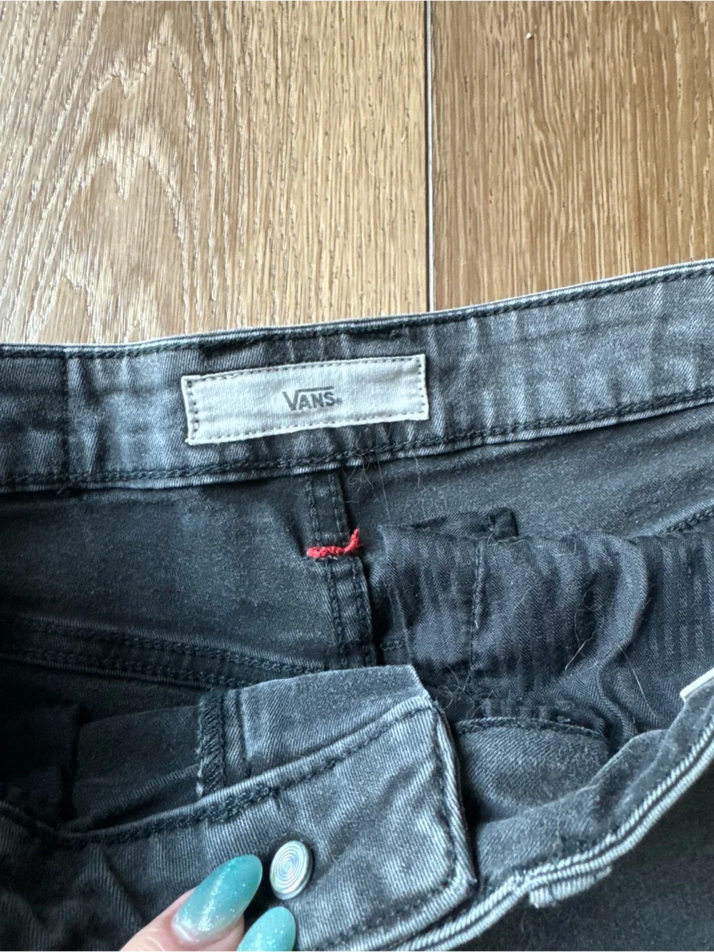 Vans Washed Black Denim Shorts